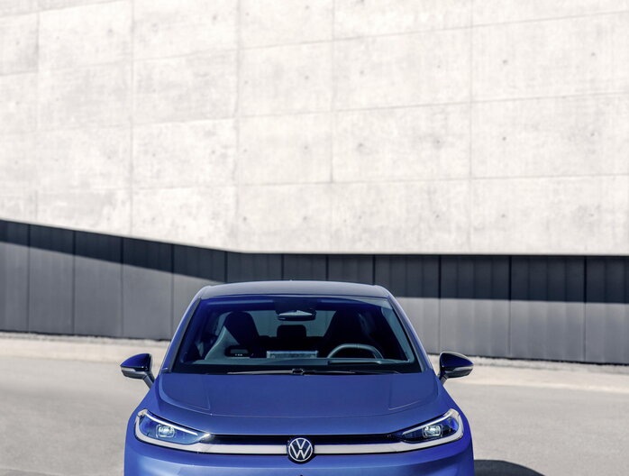 Frontaal beeld van de Volkswagen ID.3 Neo.