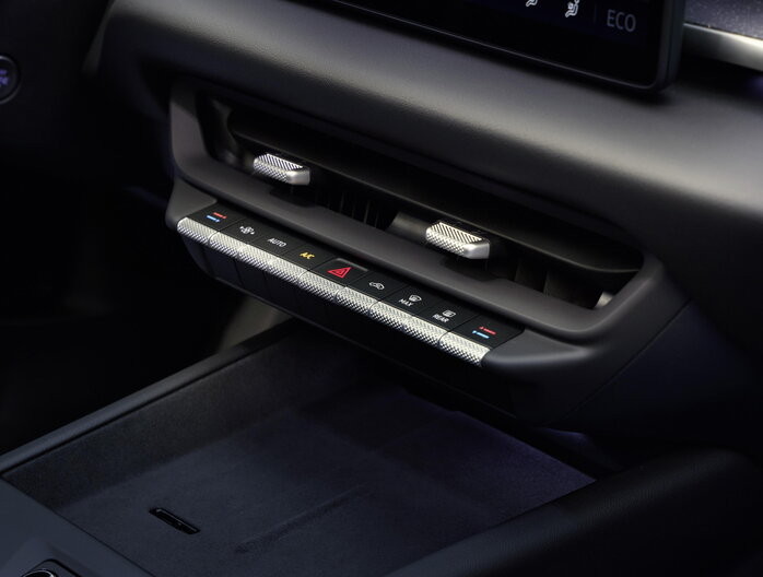 Detail van de ventilatieroosters in de Volkswagen ID.3 Neo.