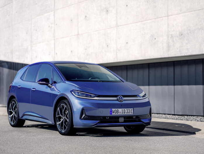 Vooraanzicht van de Volkswagen ID.3 Neo.