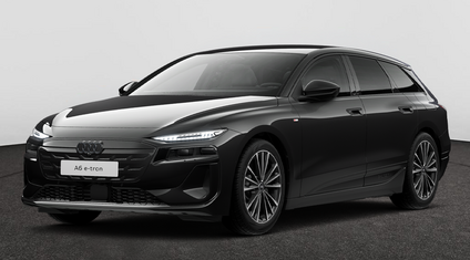 Audi A6 Avant e-tron zwart studio photo