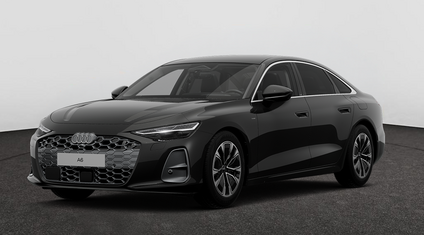 Audi A6 Berline zwart studio foto
