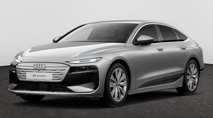 Audi A6 Sportback corporate e-tron lichtgrijs studio frontaal