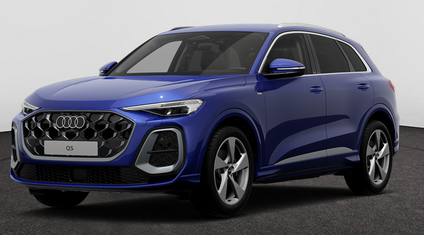 Audi Q5 SUV S-line blauw studio foto