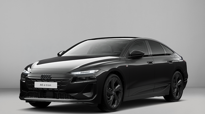 Audi A6 Sportback e-tron Zwart studio foto stock topdeal