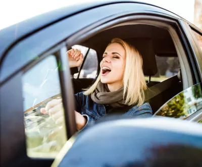 happy driver