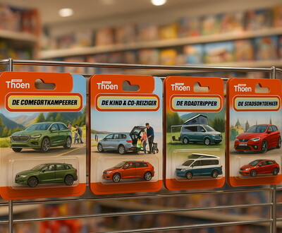 Matchbox uitgestald in winkel AI generated