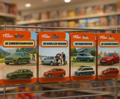 Matchbox uitgestald in winkel AI generated