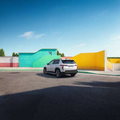 Škoda Epiq achteraanzicht met moderne lichtsignatuur