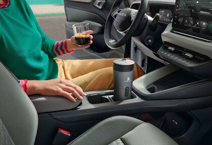 Interieurdetail van de Škoda Epiq met middenconsole en bedieningselementen
