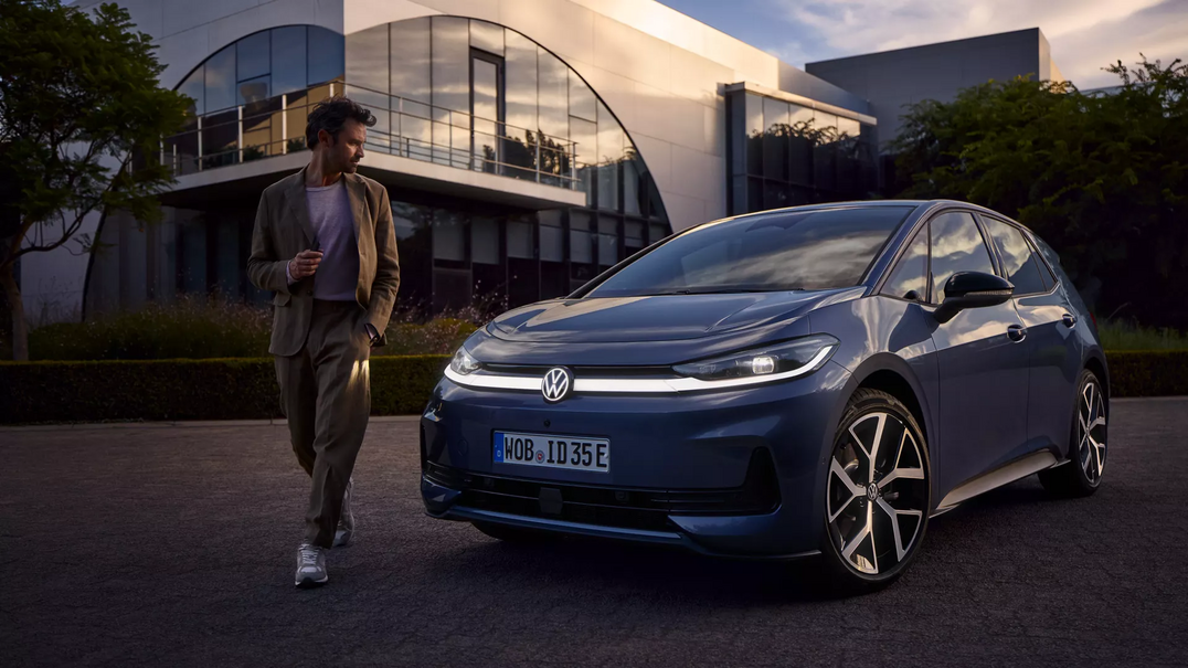 Volkswagen ID.3 Neo met ingeschakelde LED-koplampen bij bestuurder