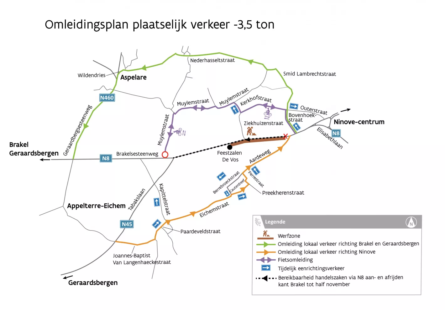 Omleiding N8 Ninove