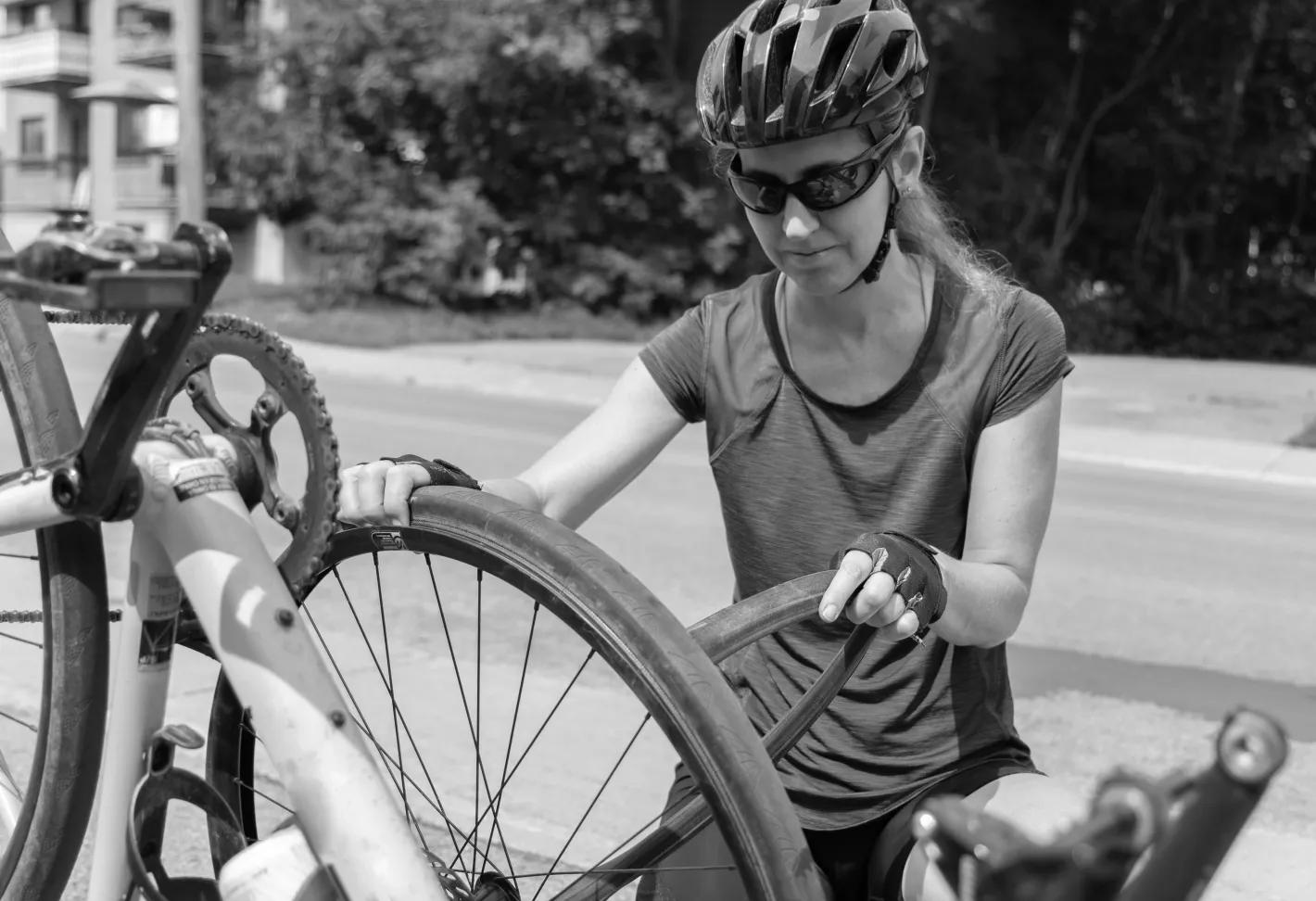 platte band racefiets