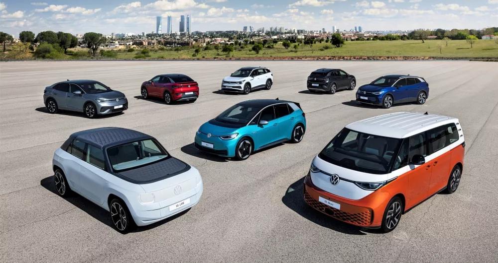 familie elektrische wagens VW ID