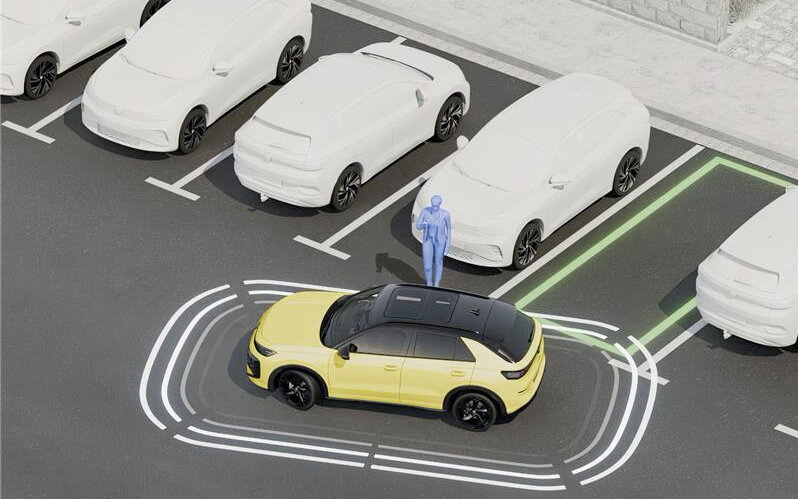 Volkswagen T-roc digitale tekening over park assist pro