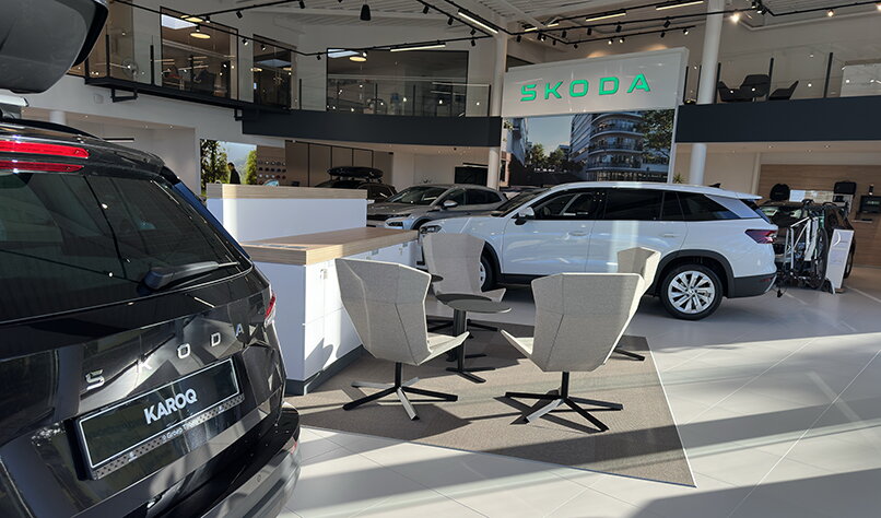 Groep Thoen Skoda Aalst showroom interieur