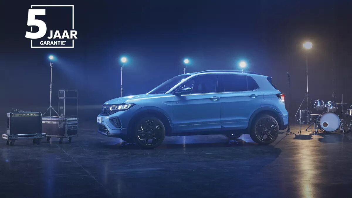 Volkswagen T-cross saloncondities blauw studio