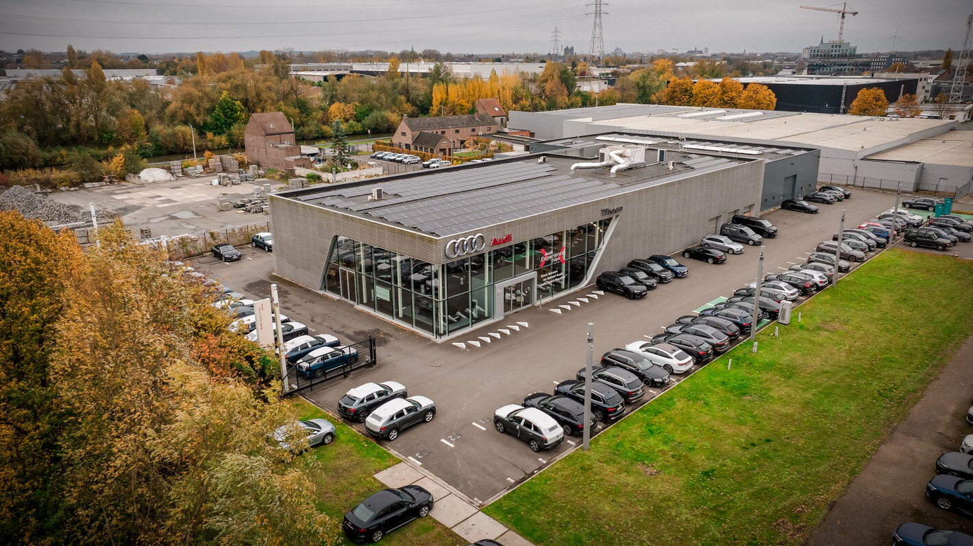 Groep Thoen Audi Hofstade showroom dronefotografie