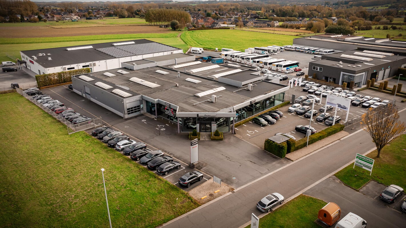 Groep Thoen Audi Geraardsbergen showroom dronefotografie