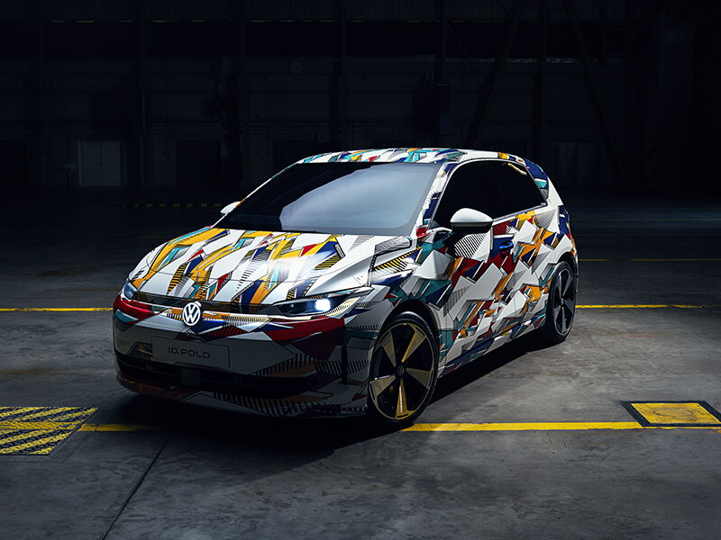 Volkswagen ID.Polo concept met camouflage wrap