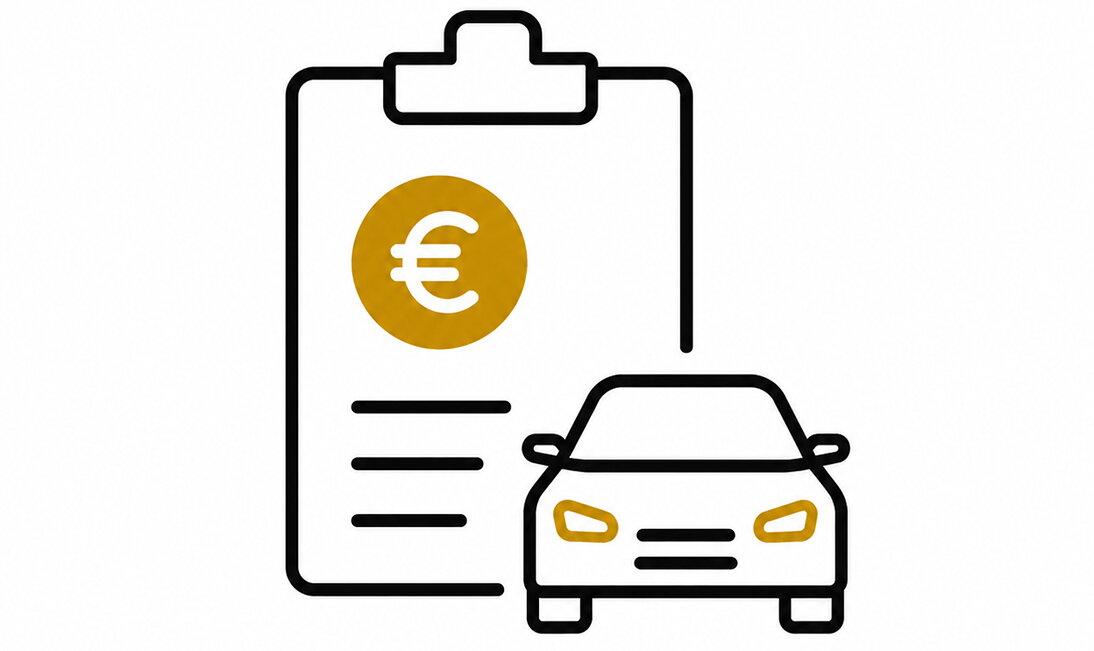 icoon wagen voor clipboard