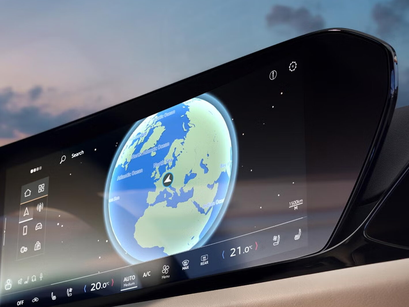 close-up van de routeplanner van de nieuwe Audi A2 e-tron