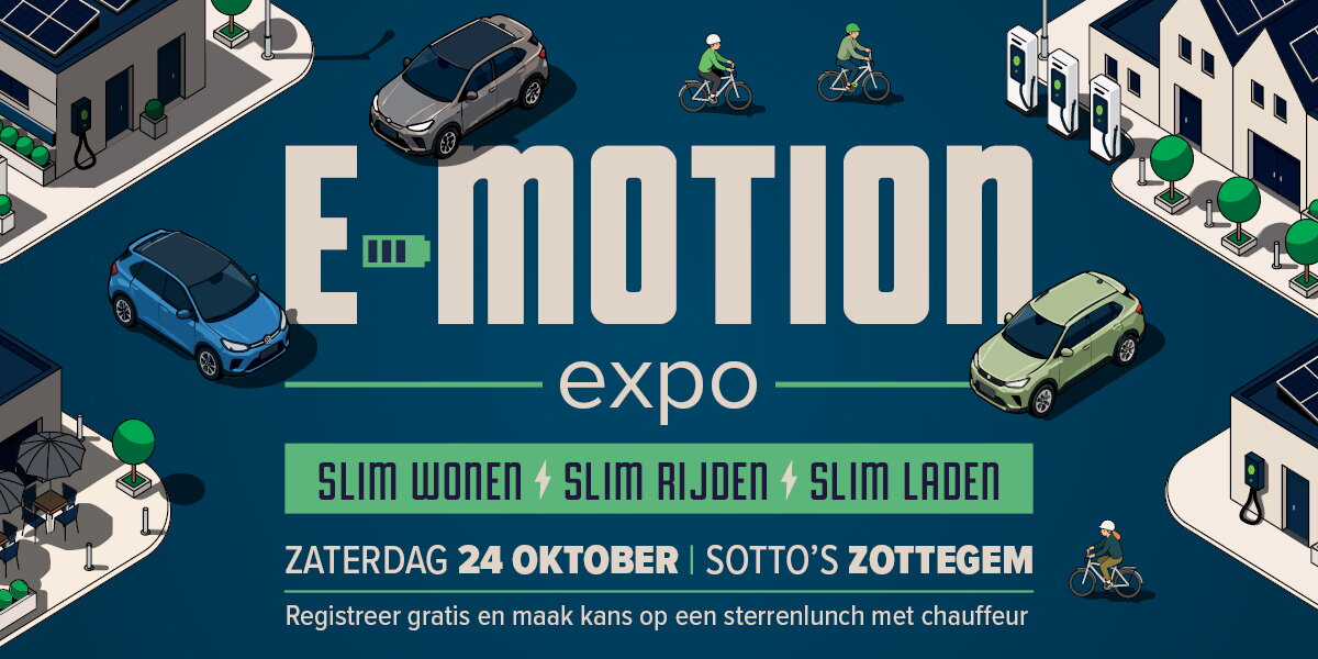 Groep Thoen E-Motion Expo banner met isometrische tekening